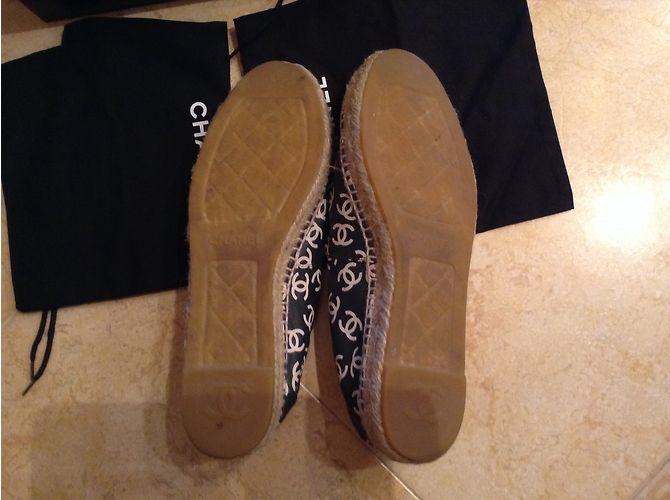 Espadrilles Chanel in vernice nera taglia 40 Nero - vista 5