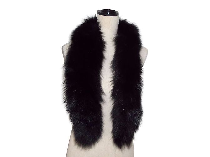 Autre Marque Boa Fox Fur Brand MARINA Nero - vista 2