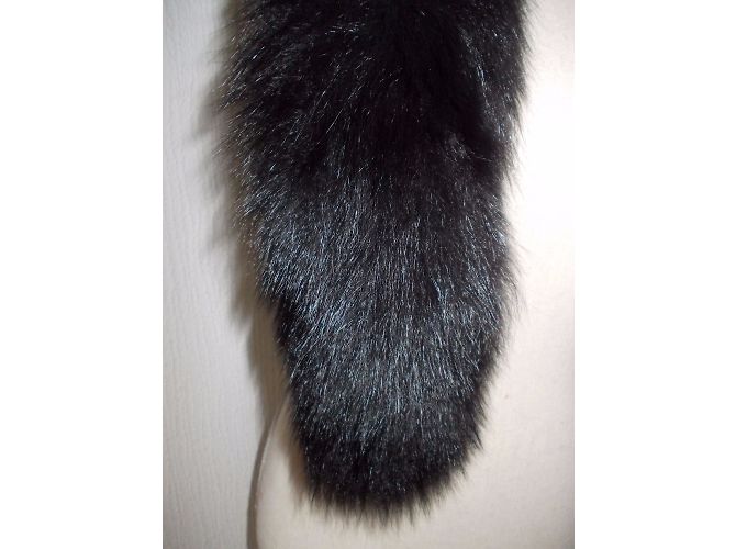 Autre Marque Boa Fox Fur Brand MARINA Nero - vista 6