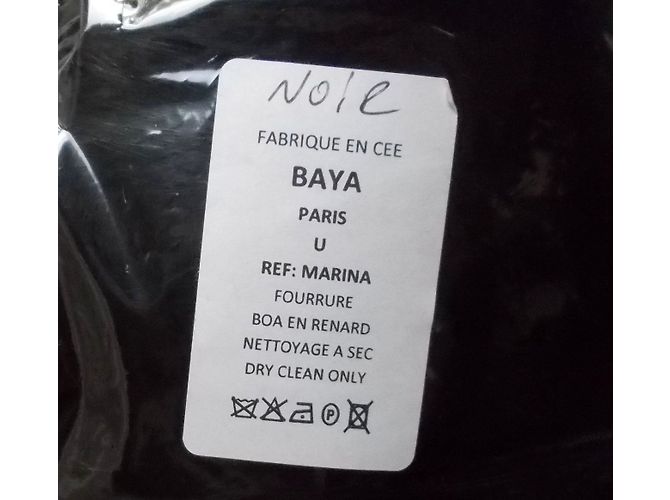 Autre Marque Boa Fox Fur Brand MARINA Nero - vista 7
