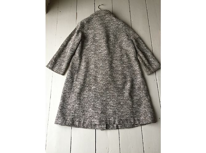 Chloé marrone e ecru mescolano il cappotto aderente - vista 4