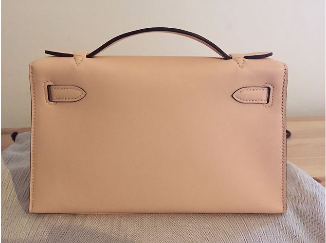 Hermès Pochette Kelly Mini Rosa - vista 5