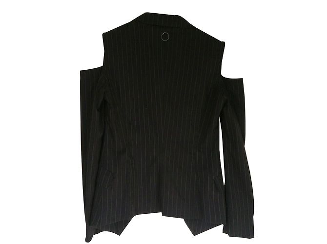 Autre Marque Chaqueta SO SOON de algodón azul marino talla 40 - vista 2