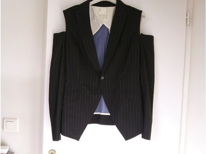 Autre Marque Chaqueta SO SOON de algodón azul marino talla 40 - vista 3