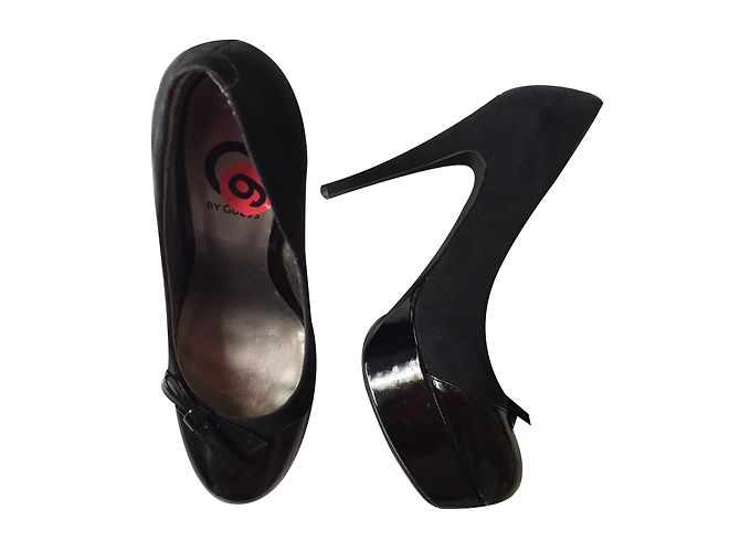 Guess Flatform Heels Schwarz Samt - Ansicht 2