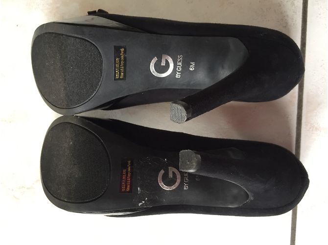 Guess Flatform Heels Schwarz Samt - Ansicht 3
