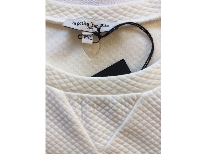 Sweatshirt de algodão acolchoado La petite française Bege - vista 3