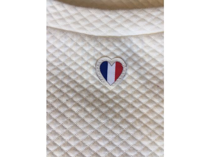 Sweatshirt de algodão acolchoado La petite française Bege - vista 4