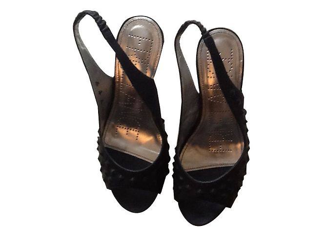 Mule con zeppa Free Lance in pelle nera 38FR Nero - vista 2