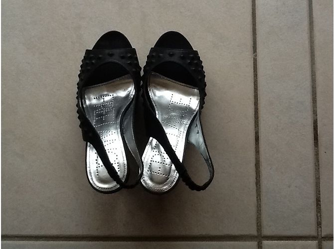 Mule con zeppa Free Lance in pelle nera 38FR Nero - vista 3