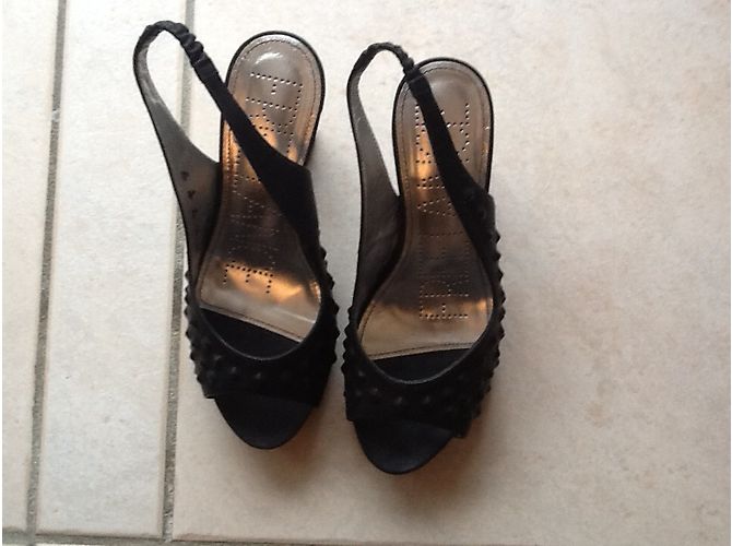 Mule con zeppa Free Lance in pelle nera 38FR Nero - vista 4