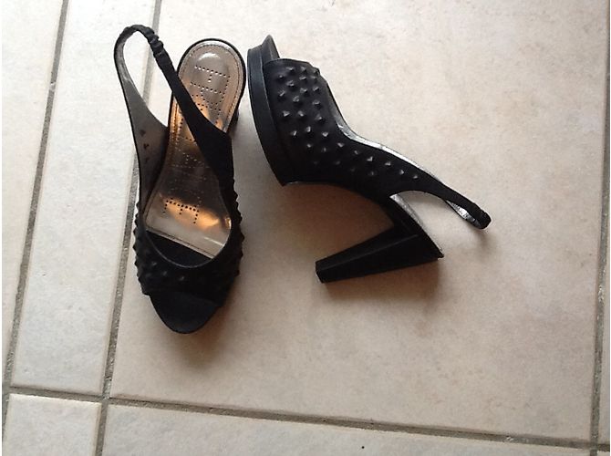 Mule con zeppa Free Lance in pelle nera 38FR Nero - vista 5