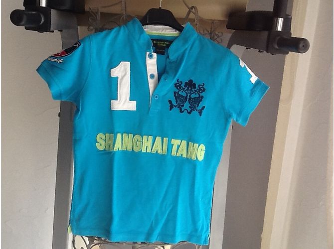 Top de algodón azul Shanghai Tang - vista 3