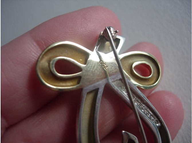 Spilla Tiffany & Co Loving Heart in argento e oro giallo D'oro - vista 12