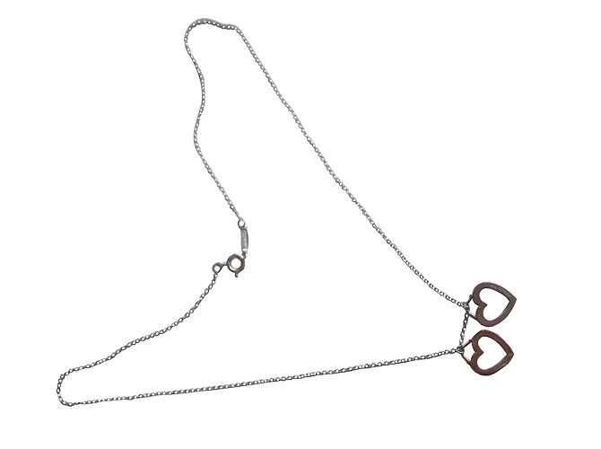 Collana con pendente Tiffany & Co in argento e oro giallo D'oro - vista 2