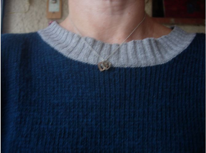Collana con pendente Tiffany & Co in argento e oro giallo D'oro - vista 7