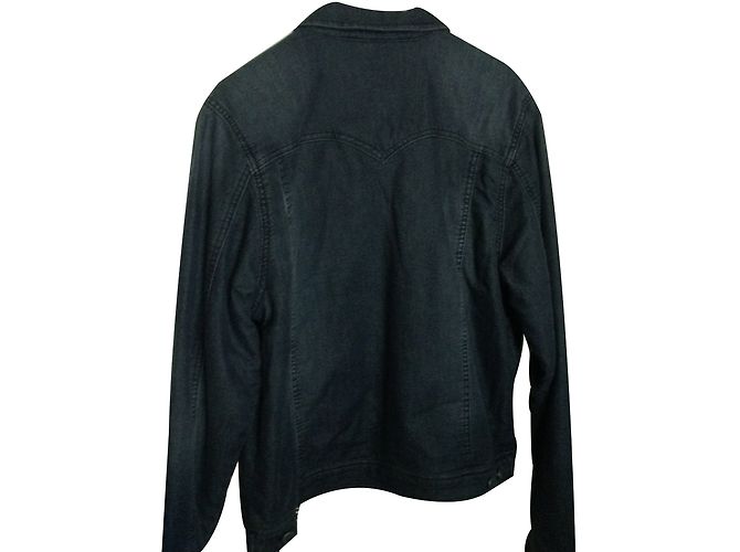 Veste en jean Levi's noire en coton taille 16 ans - vue 2