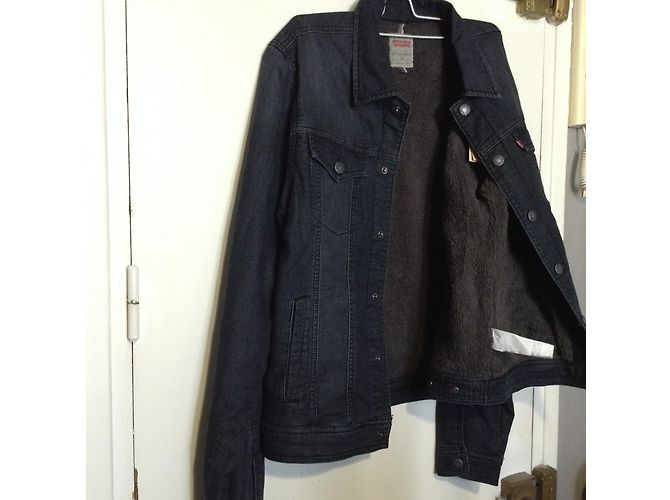 Veste en jean Levi's noire en coton taille 16 ans - vue 4