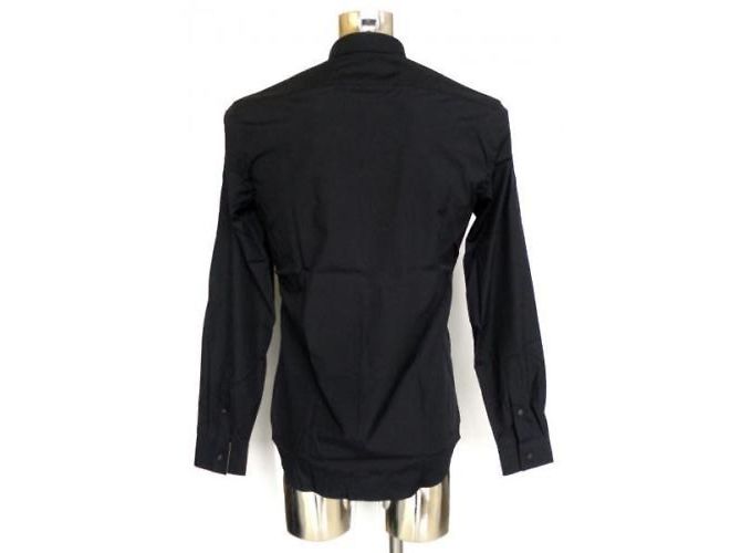 BURBERRY BRIT MEN'S BASIC CASUAL SHIRT BLACK SLIM FIT  LARGE - view 6