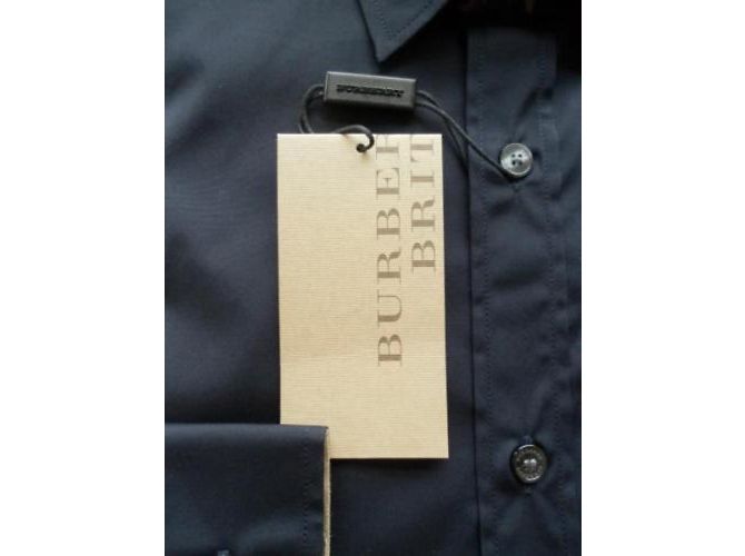 BURBERRY BRIT HERREN BASIC CASUAL SHIRT SCHWARZ SLIM FIT MEDIUM - Ansicht 3