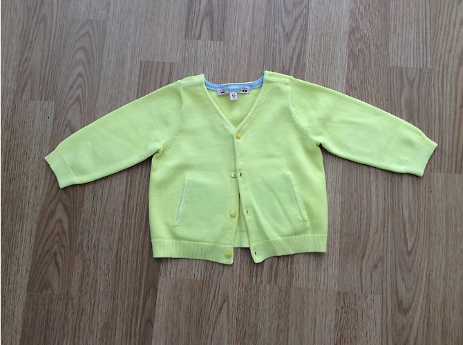 Pull Bonpoint Jaune en Coton Fille 74cm - vue 3