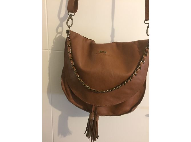 Autre Marque Borsa a tracolla lkks in pelle di agnello caramello - vista 4