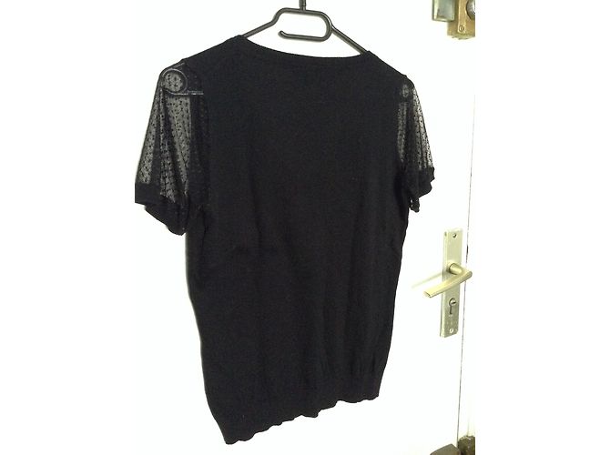 Autre Marque Top Carroll in cotone nero - vista 4