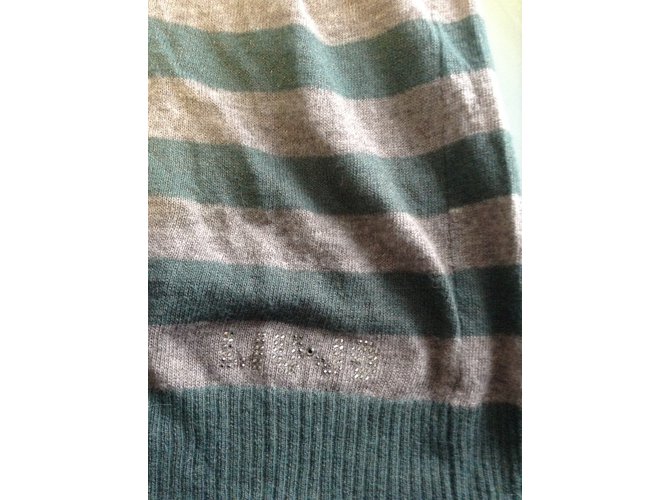 Liu.Jo Gestreifter Pullover aus Alpakawolle Grün - Ansicht 5