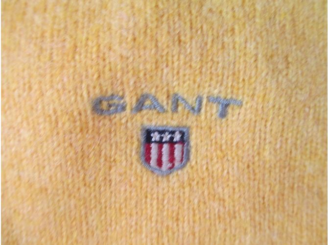 Autre Marque Pull en laine d'agneau jaune moutarde M - vue 2