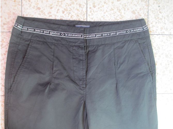 Jean Paul Gaultier Pantalón Negro de Algodón Talla 30 - vista 5