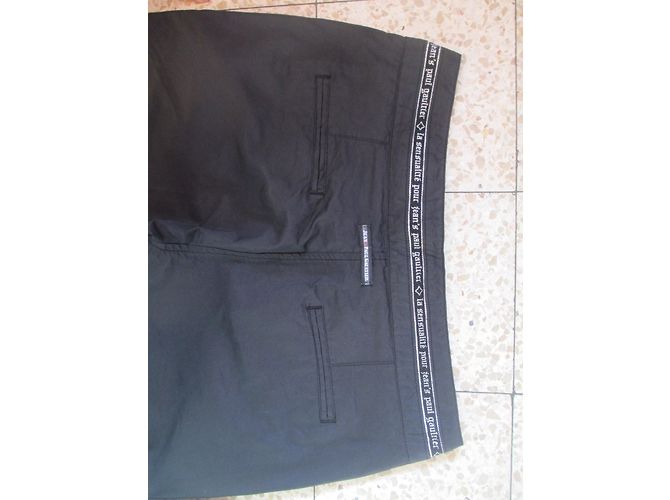 Jean Paul Gaultier Pantalón Negro de Algodón Talla 30 - vista 8