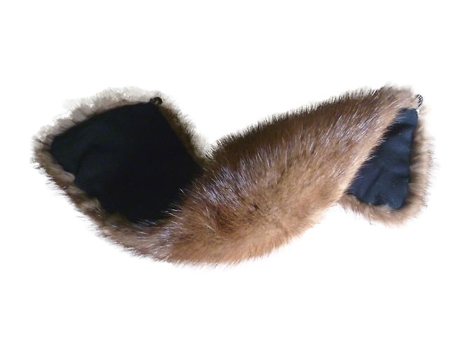 Autre Marque Le Renard Sciarpa in visone Little Neck Marrone - vista 2