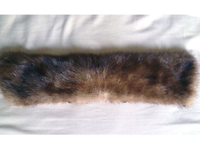 Autre Marque Le Renard Sciarpa in visone Little Neck Marrone - vista 3