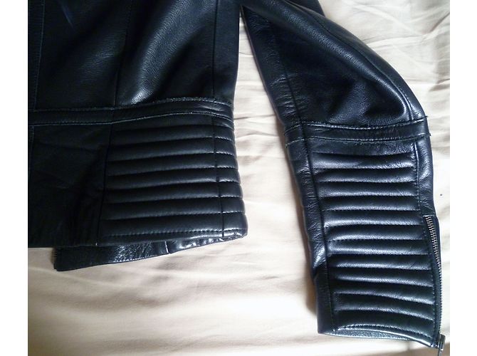 Autre Marque Le Renard Bikerjacke Schwarz - Ansicht 4