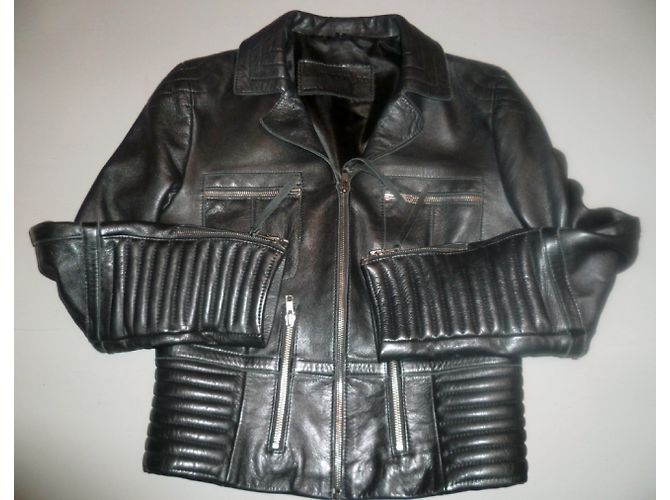 Autre Marque Le Renard Bikerjacke Schwarz - Ansicht 6