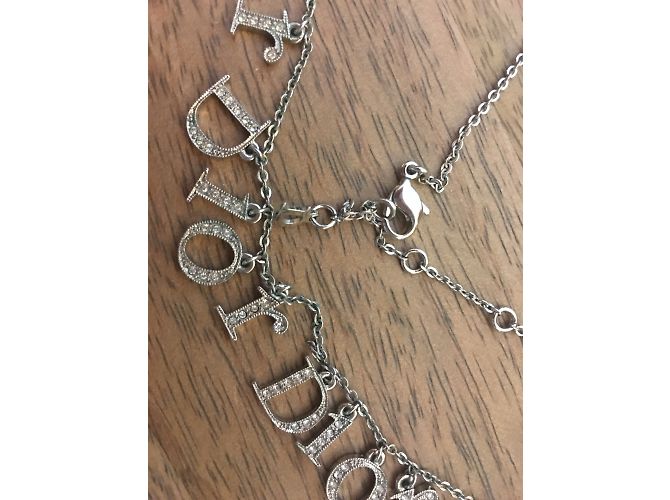 Christian Dior Collana con logo Dior in argento - vista 2