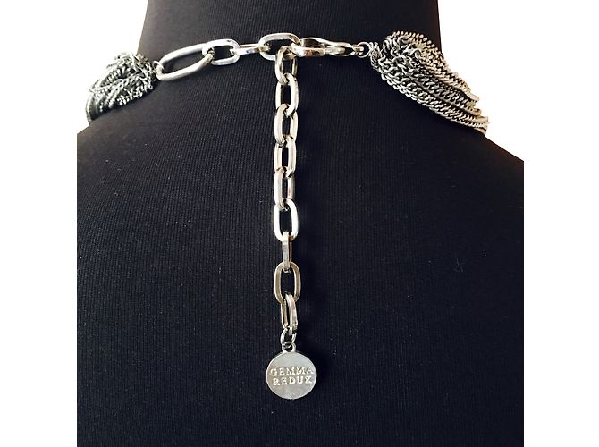 Gemma Redux Collier Argenté Bleu - vue 2