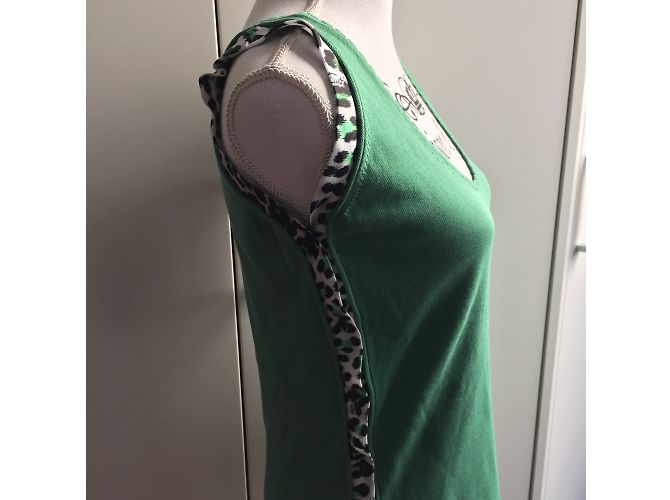 Top sin mangas Just Cavalli de punto de algodón verde - vista 10