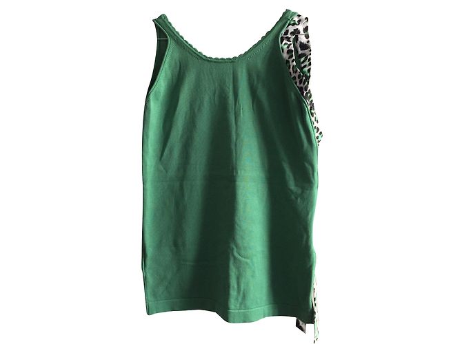 Top sin mangas Just Cavalli de punto de algodón verde - vista 2