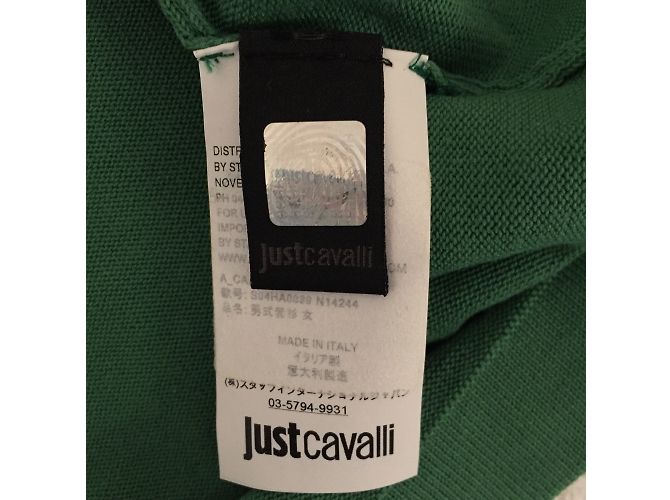 Top sin mangas Just Cavalli de punto de algodón verde - vista 4
