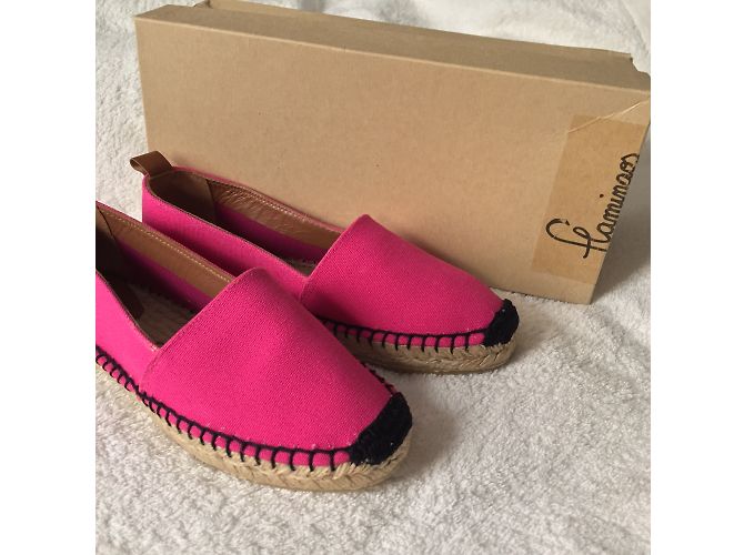 Flamingos Espadrilles Fuchsia Baumwolle Größe 36 Pink - Ansicht 11