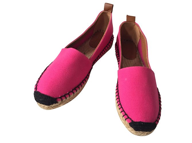 Flamingos Espadrilles Fuchsia Baumwolle Größe 36 Pink - Ansicht 2