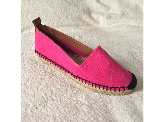 Flamingos Espadrilles Fuchsia Baumwolle Größe 36 Pink - Ansicht 3