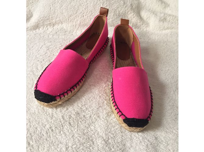 Flamingos Espadrilles Fuchsia Baumwolle Größe 36 Pink - Ansicht 4