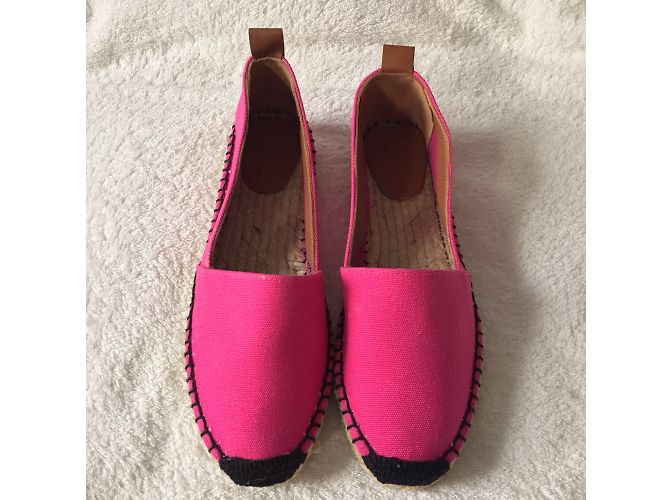 Flamingos Espadrilles Fuchsia Baumwolle Größe 36 Pink - Ansicht 5