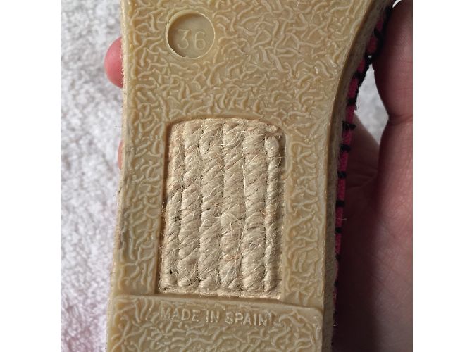 Flamingos Espadrilles Fuchsia Baumwolle Größe 36 Pink - Ansicht 8