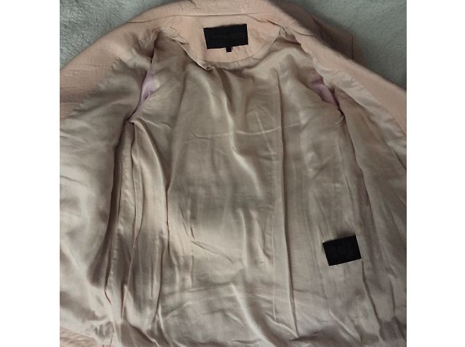American Retro Bomberjacke aus Leder Pink - Ansicht 7