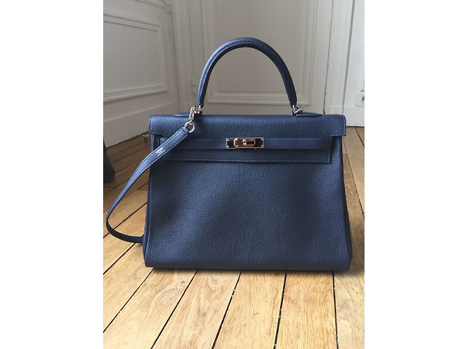 Kelly Hermès Bolso Azul - vista 3