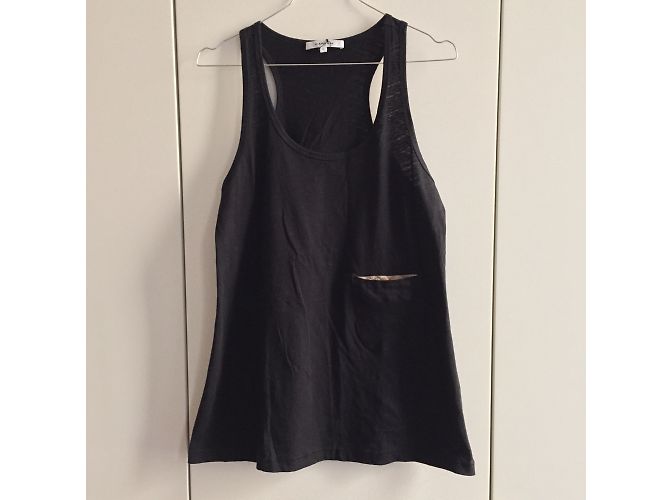 Top sin mangas Carven de algodón negro Talla M - vista 3