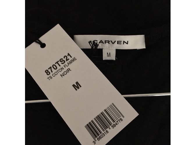 Top sin mangas Carven de algodón negro Talla M - vista 8